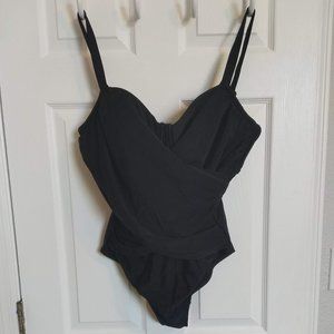 NWT, Old Navy BLACK, UNDERWIRE WRAP FRONT SUIT, XL